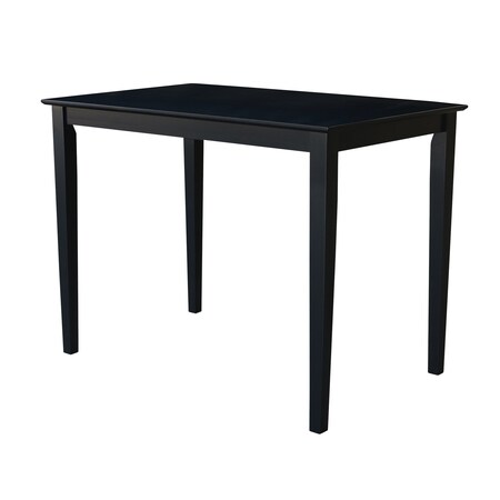 International Concepts Rectangle Solid Wood Top Table, Black, 48 W, 30 L, 36 in H, Wood, Black K46-3048-36S